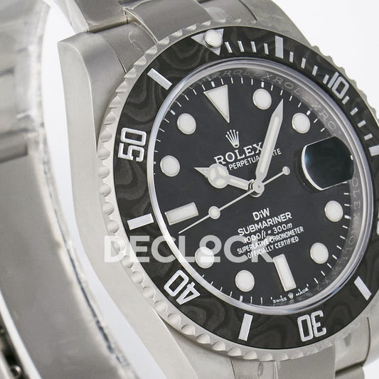 Rolex Submariner Custom DIW Sandblasted Black Carbon VSF VS3135 replica - opposite front