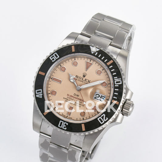 Rolex Submariner Custom DIW Sandblasted Brown Dial VSF VS3135 replica - angled front