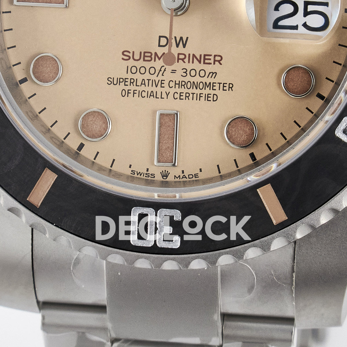 Rolex Submariner Custom DIW Sandblasted Brown Dial VSF VS3135 replica - carbon bezel
