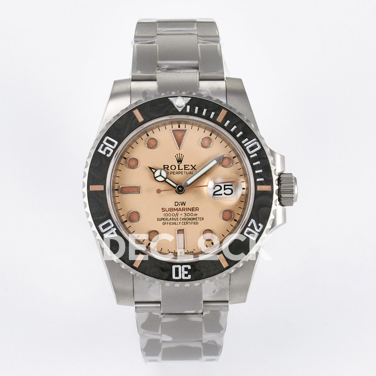 Rolex Submariner Custom DIW Sandblasted Brown Dial VSF VS3135 replica - front