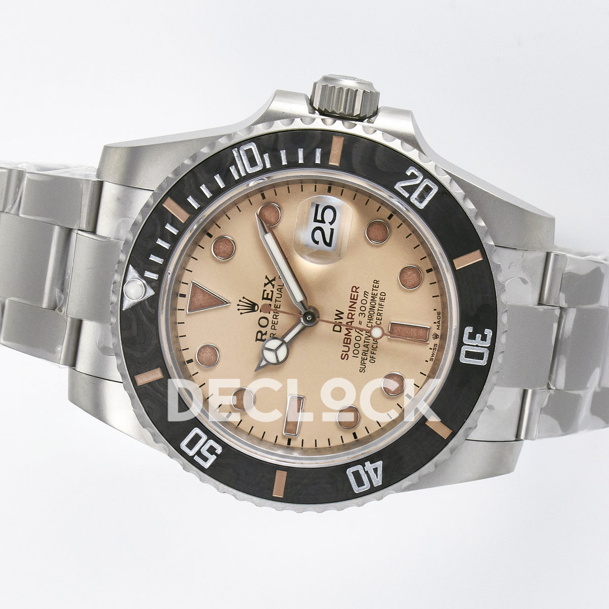 Rolex Submariner Custom DIW Sandblasted Brown Dial VSF VS3135 replica - rotated dial