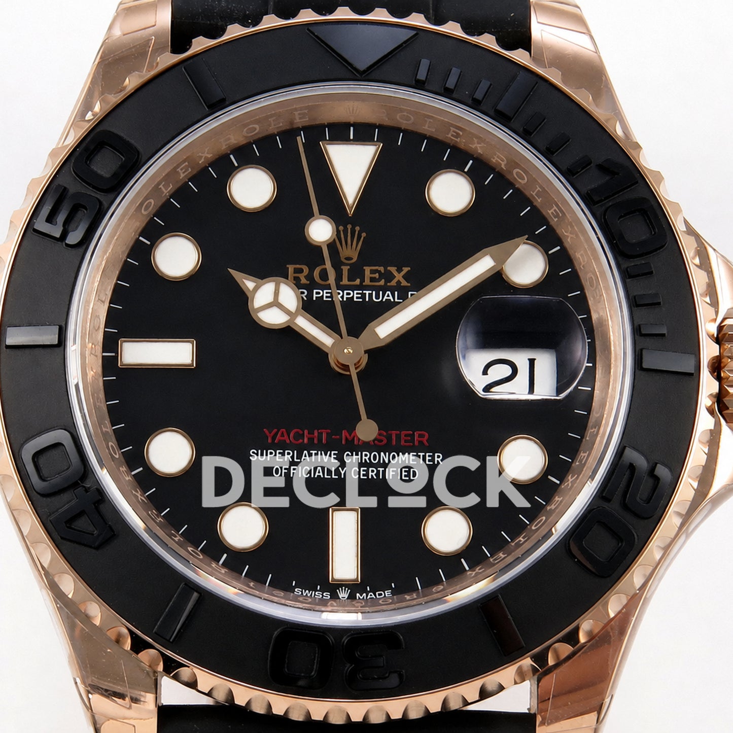 Rolex Yacht-Master 126655 VSF Black Dial on Oysterflex Strap VS3235 129g
