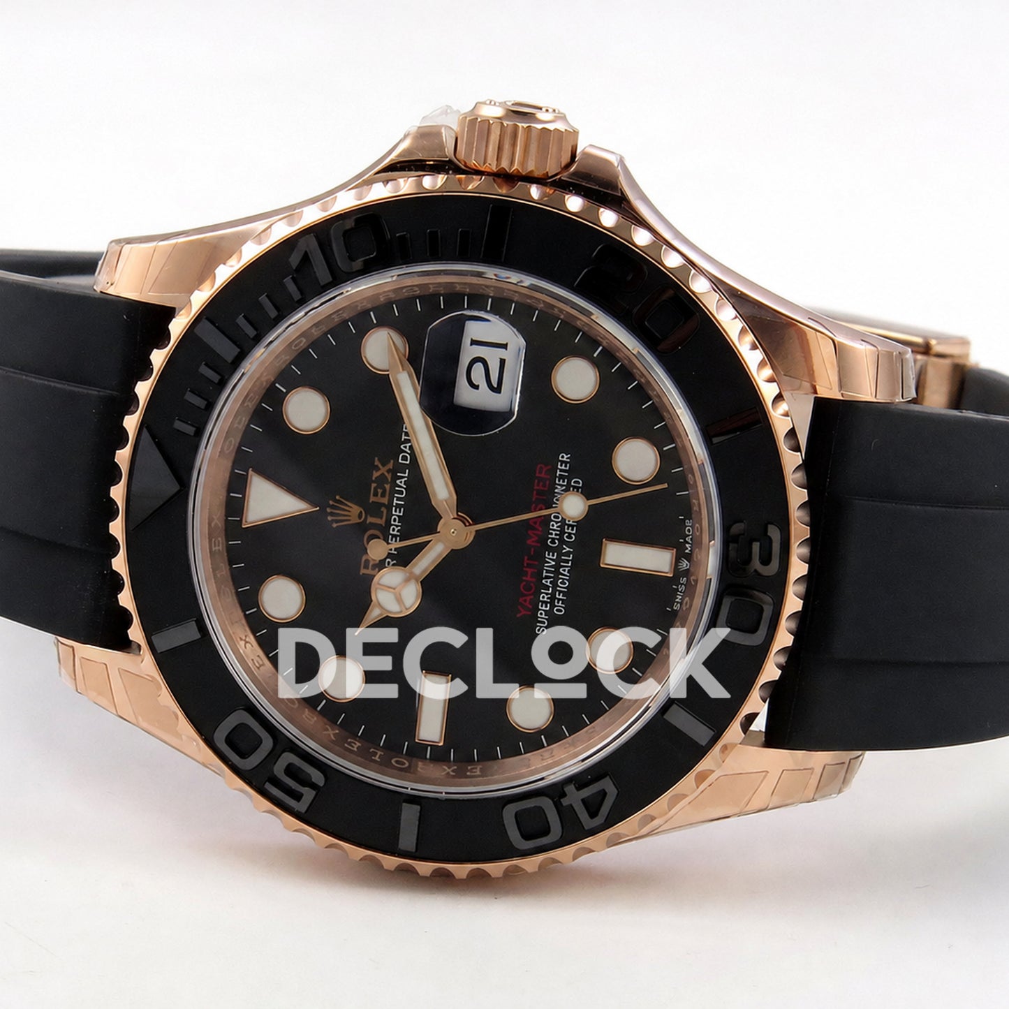 Rolex Yacht-Master 126655 VSF Black Dial on Oysterflex Strap VS3235 129g