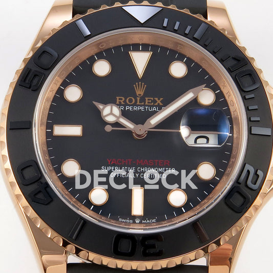Rolex Yacht-Master 126655 WF replica, black dial close-up