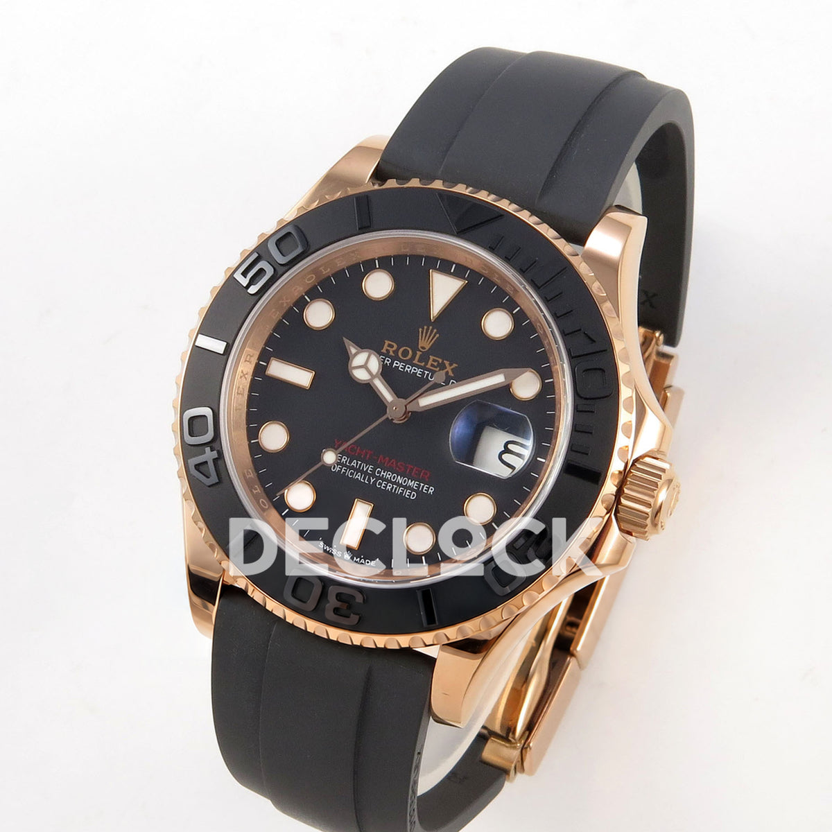 Rolex Yacht-Master 126655 WF replica, angled front view
