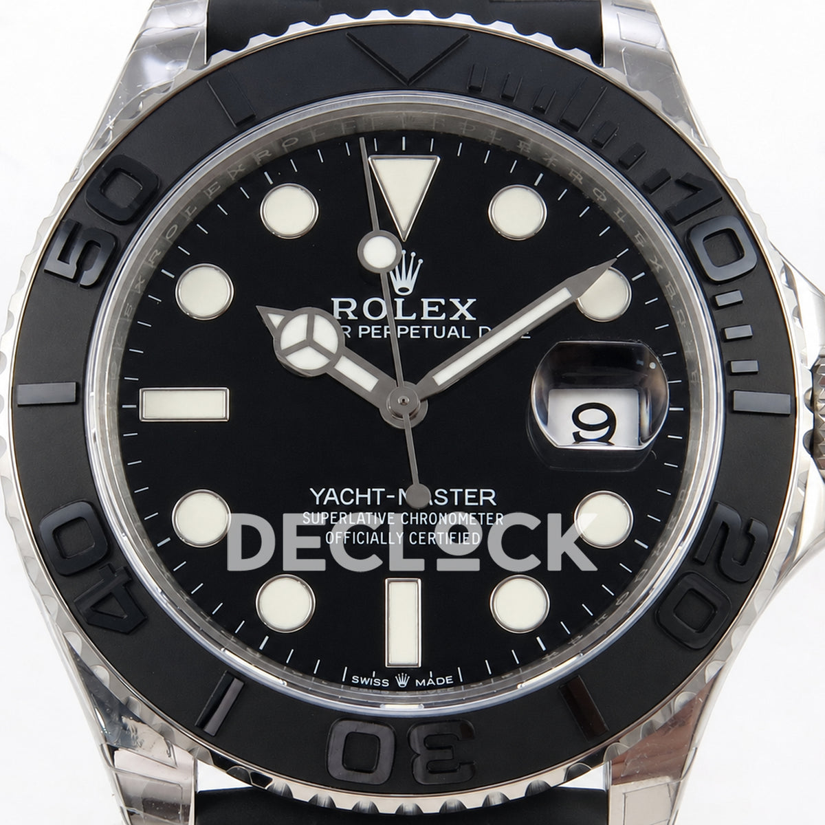 Rolex Yacht-Master 226659 VSF black dial Oysterflex - dial close up