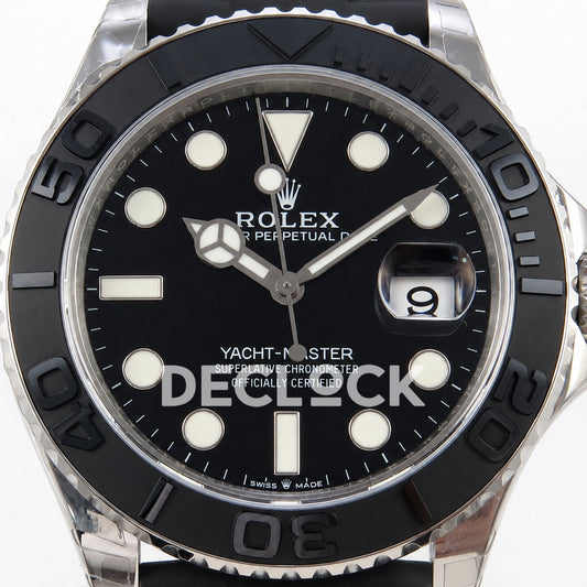 Rolex Yacht-Master 226659 VSF black dial Oysterflex - dial close up