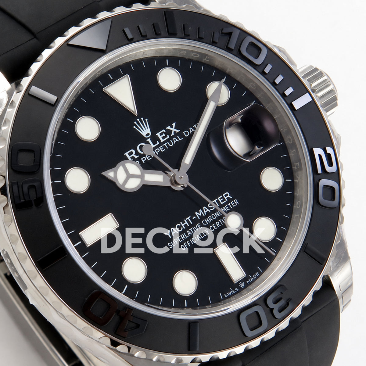 Rolex Yacht-Master 226659 VSF black dial Oysterflex - dial angle