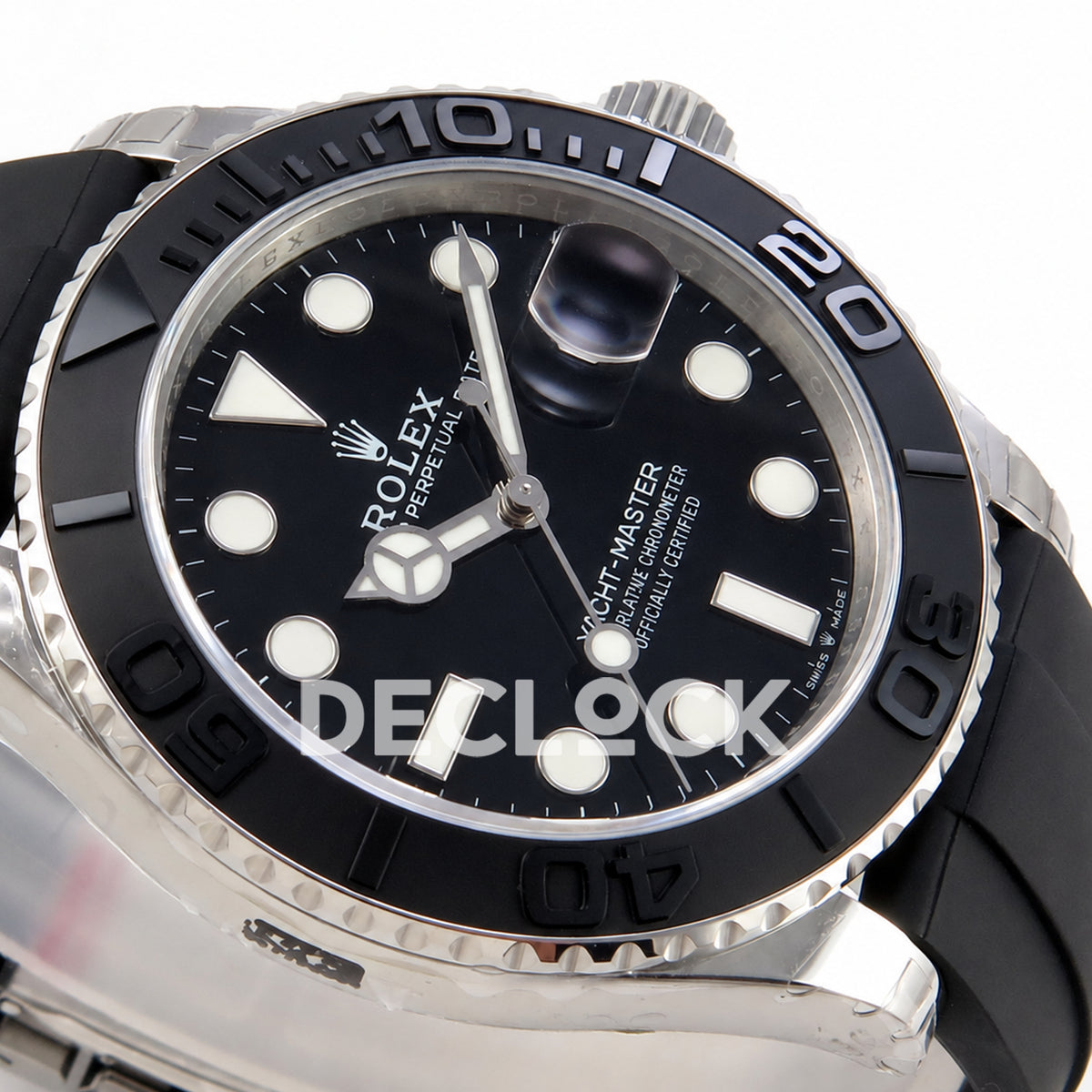 Rolex Yacht-Master 226659 VSF black dial Oysterflex - angled dial