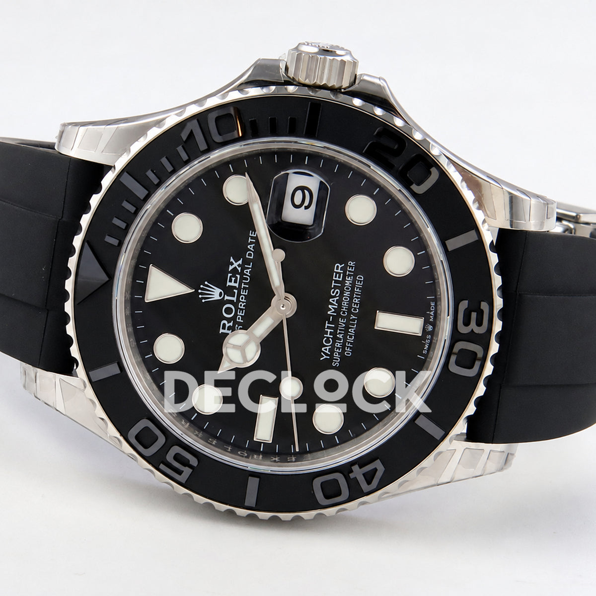 Rolex Yacht-Master 226659 VSF black dial Oysterflex - strap angle