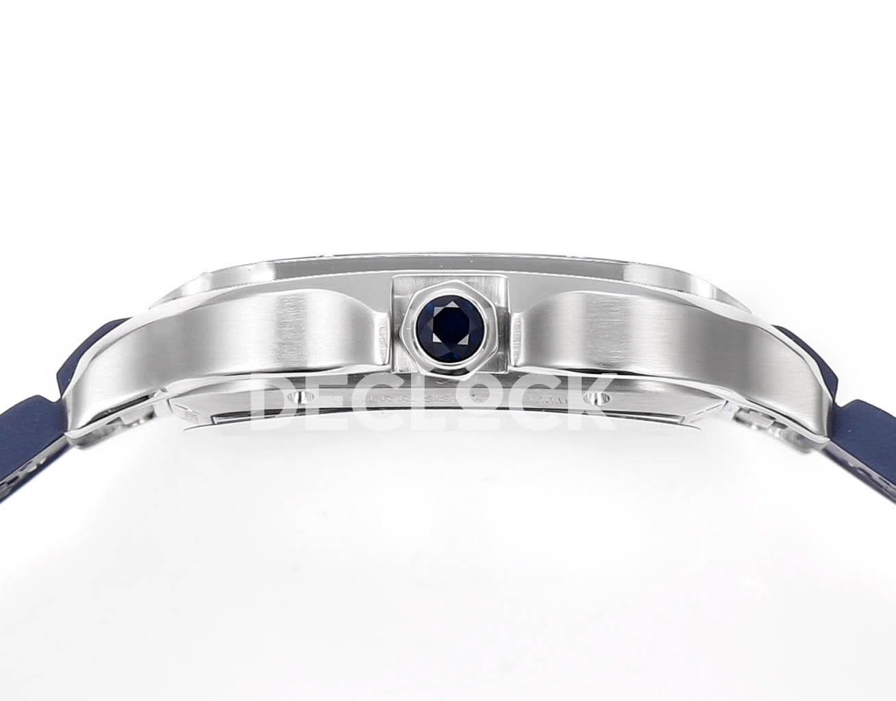 Santos de Cartier Skeleton SS Blue Strap