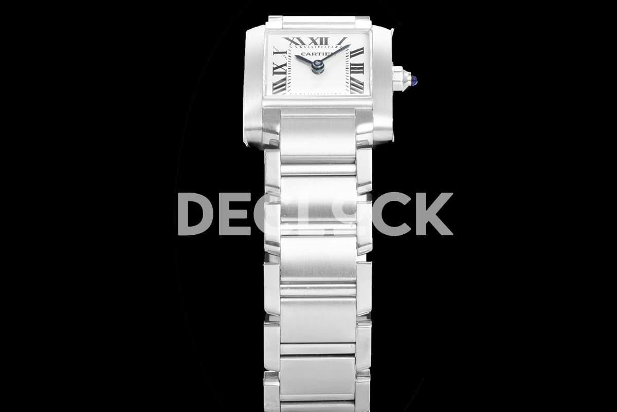 Replica Cartier Tank Francaise Watch Small Silver |  Declock.