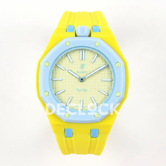 Swatch × Audemars Piguet Royal Pop Blaue Acht Replica — front view