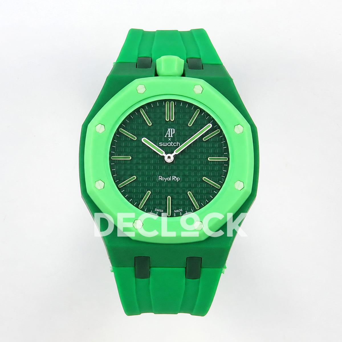 Swatch × Audemars Piguet Royal Pop Green Eight Replica — front view