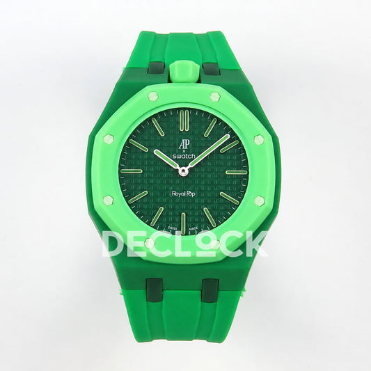 Swatch × Audemars Piguet Royal Pop Green Eight Replica — front view