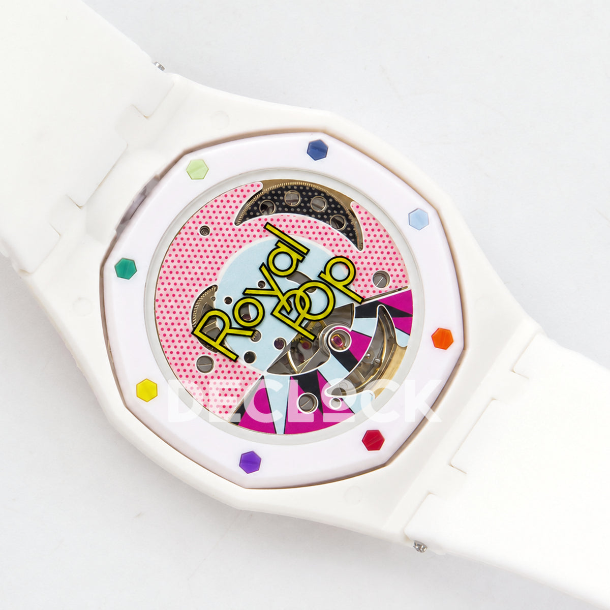 Swatch × Audemars Piguet Royal Pop Huit Blanc Replica — caseback