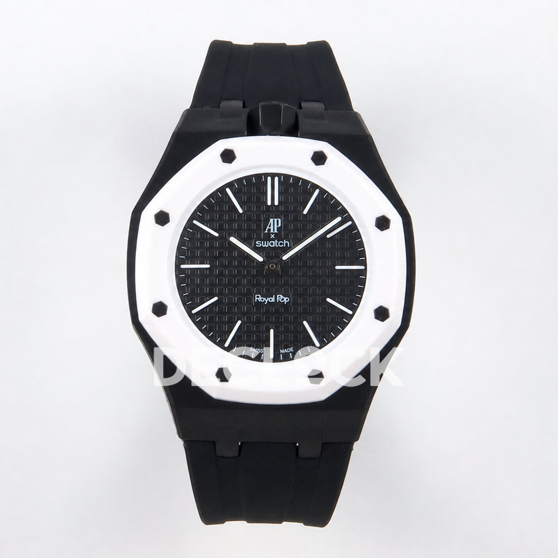Swatch × Audemars Piguet Royal Pop Ocho Negro Replica — front view 