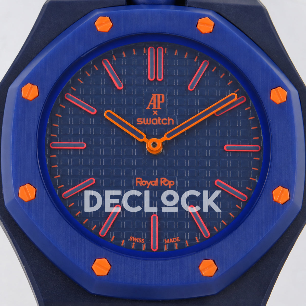 Swatch × Audemars Piguet Royal Pop Orenji Hachi Replica — dial close-up