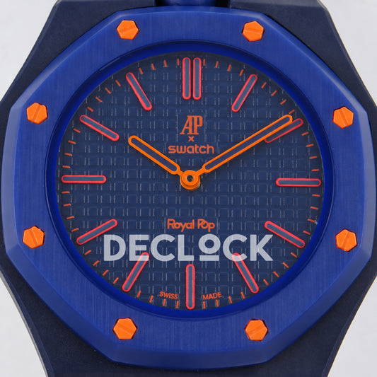 Swatch × Audemars Piguet Royal Pop Orenji Hachi Replica — dial close-up