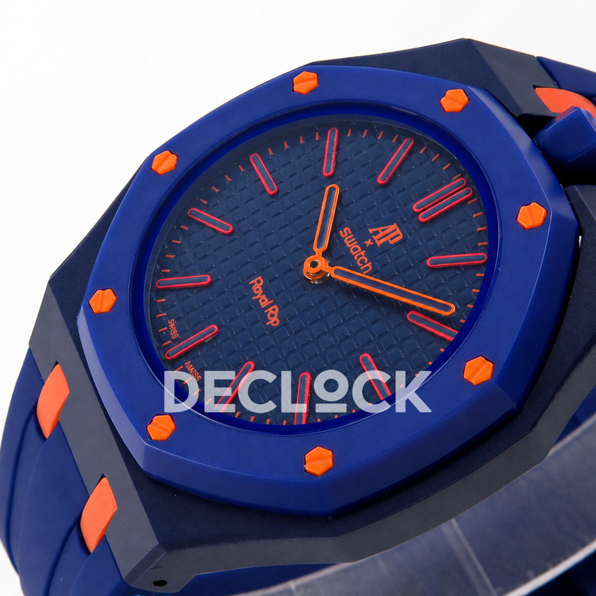 Swatch × Audemars Piguet Royal Pop Orenji Hachi Replica — side perspective