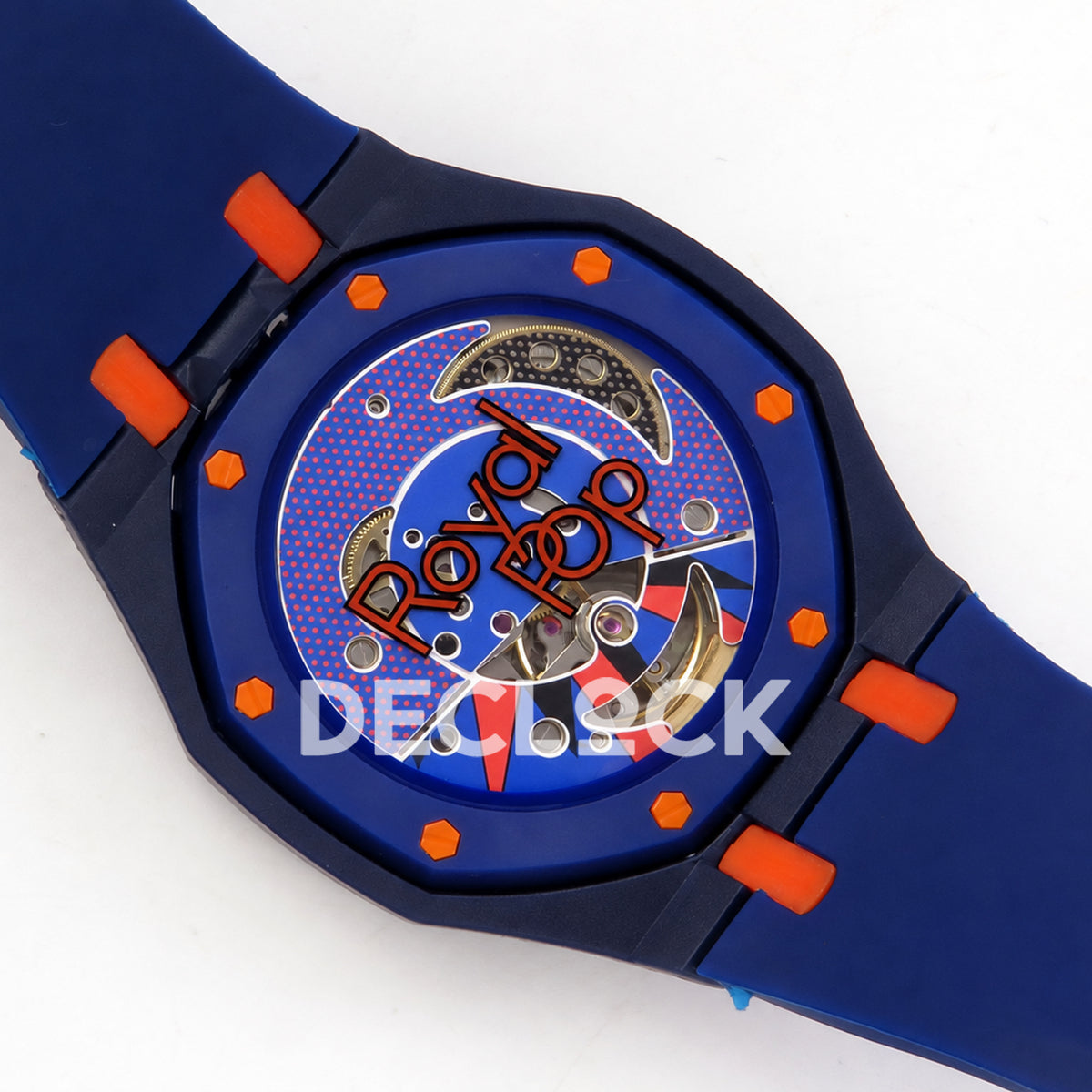 Swatch × Audemars Piguet Royal Pop Orenji Hachi Replica — caseback