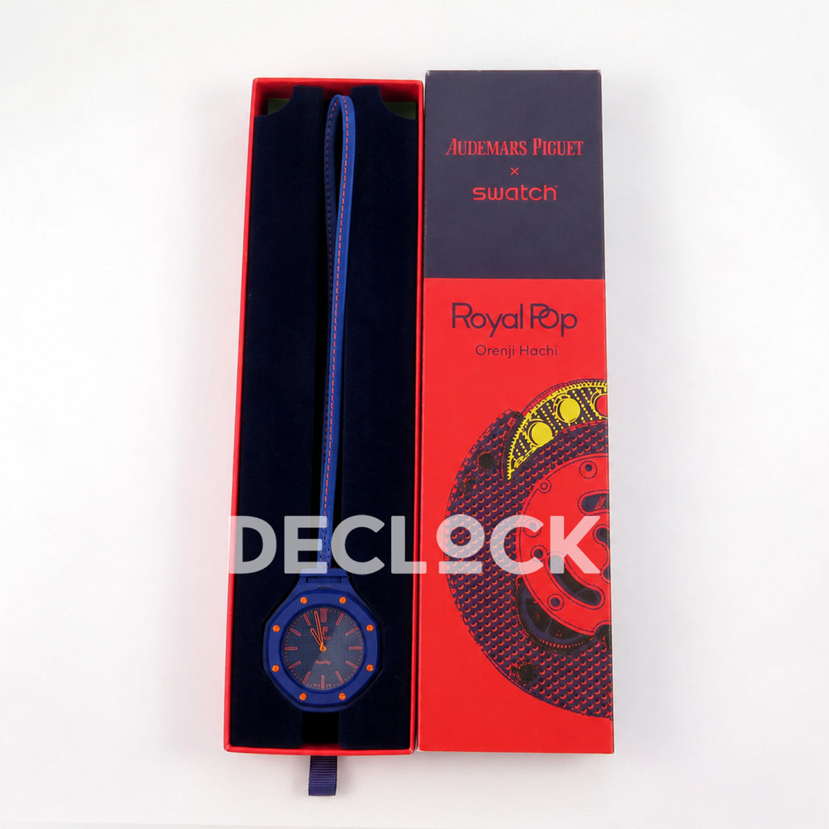 Swatch × Audemars Piguet Royal Pop Orenji Hachi Replica — watch and packaging
