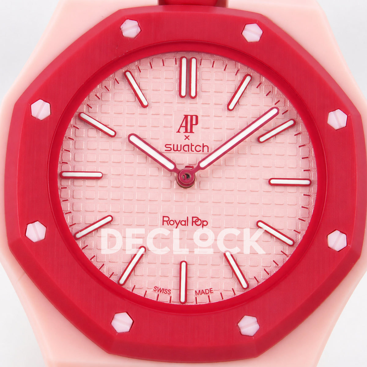 Swatch × Audemars Piguet Royal Pop Otto Rosso Replica — dial close-up
