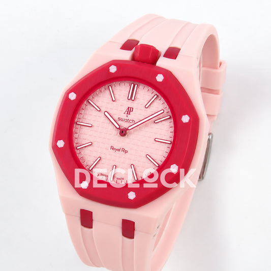 Swatch × Audemars Piguet Royal Pop Otto Rosso Replica — three-quarter view