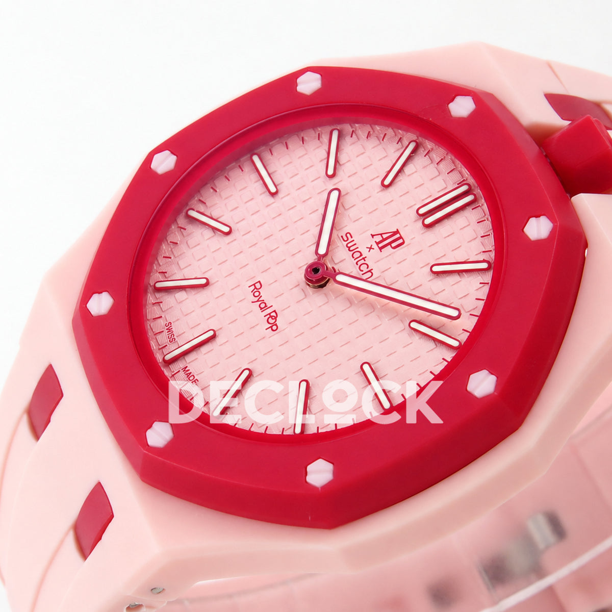 Swatch × Audemars Piguet Royal Pop Otto Rosso Replica — side perspective