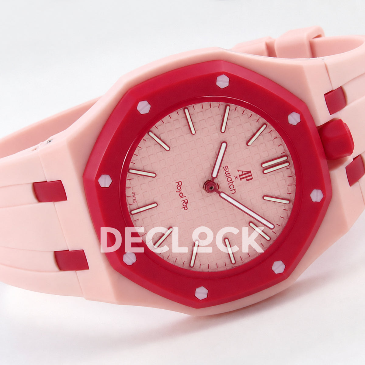 Swatch × Audemars Piguet Royal Pop Otto Rosso Replica — horizontal profile