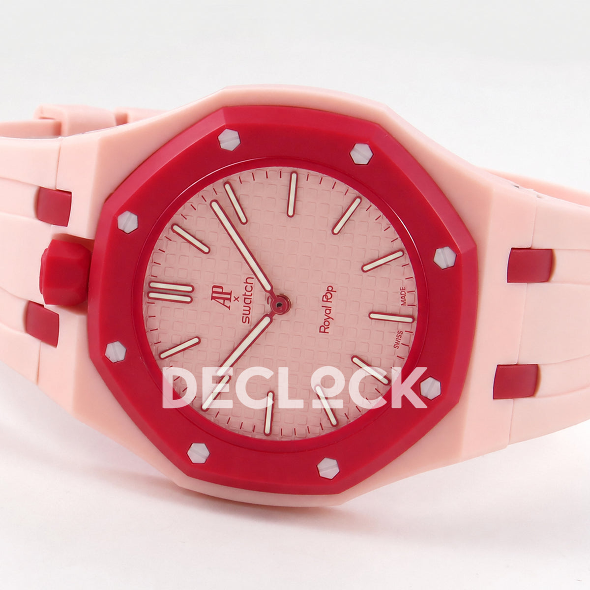 Swatch × Audemars Piguet Royal Pop Otto Rosso Replica — horizontal dial view