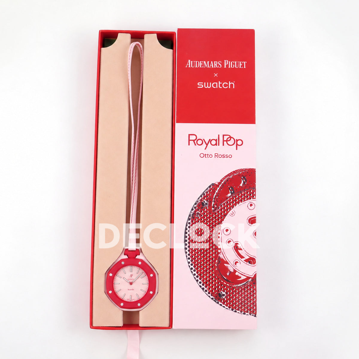 Swatch × Audemars Piguet Royal Pop Otto Rosso Replica — watch and packaging