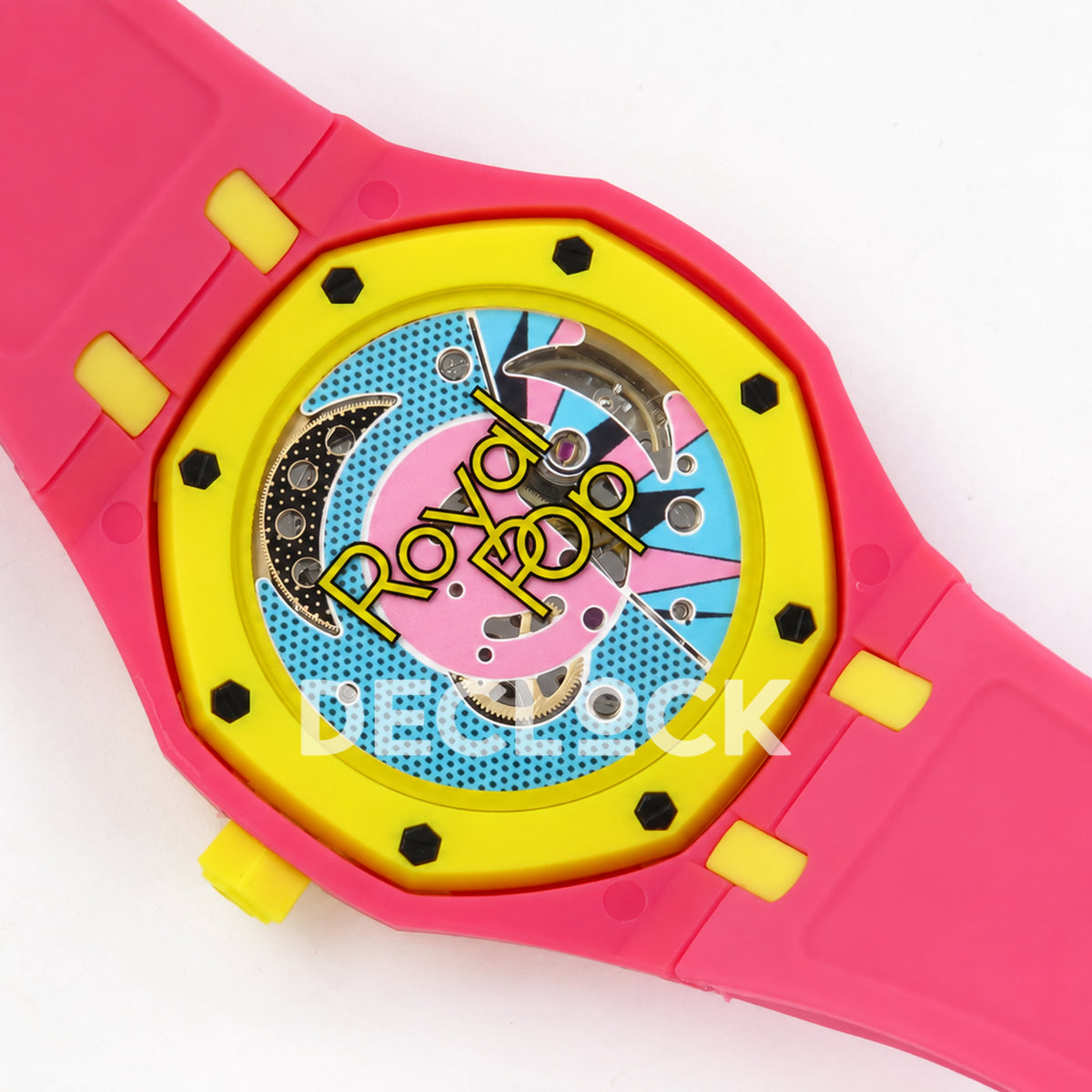 Swatch × Audemars Piguet Royal Pop Savonnette Otg Roz Replica — caseback