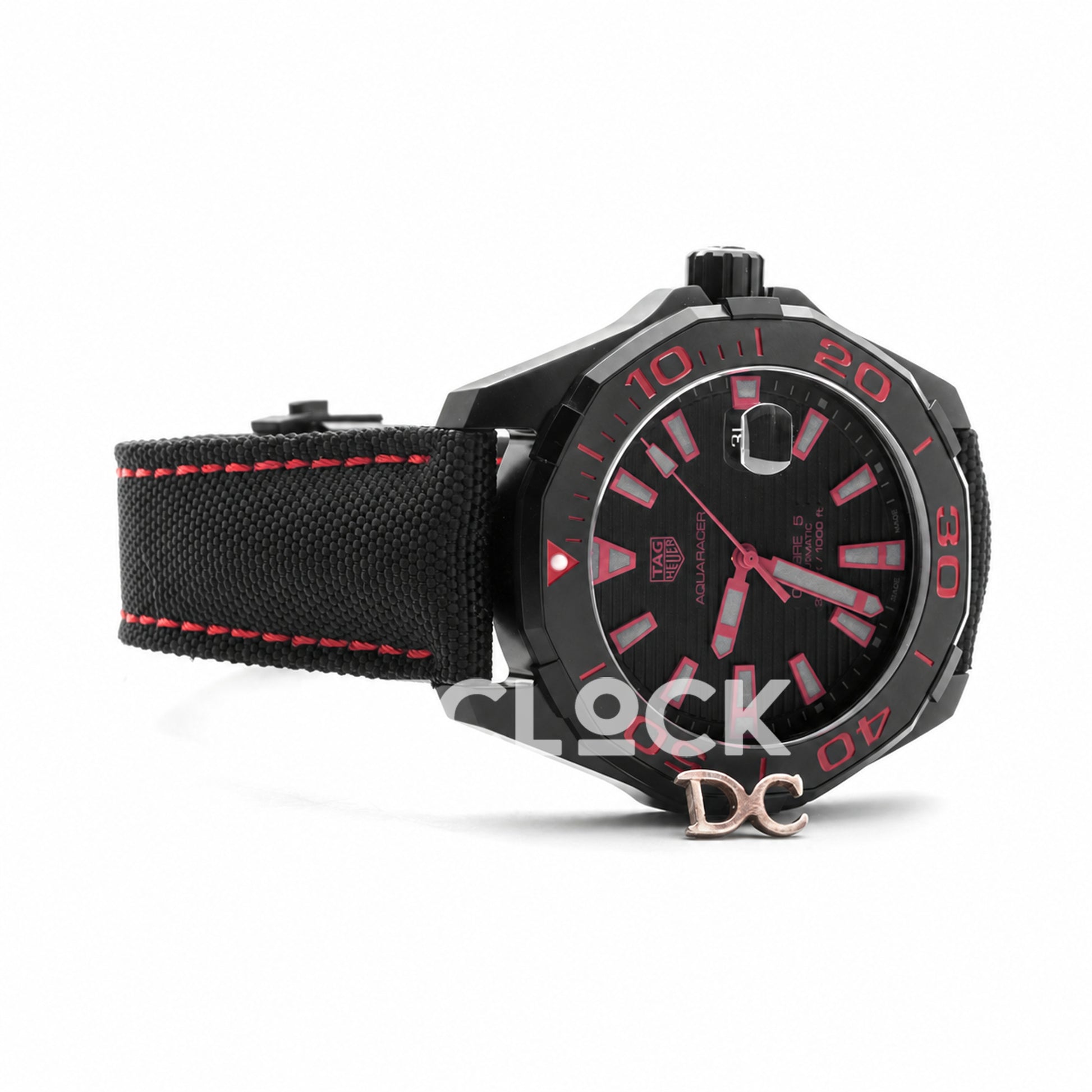 TAG Heuer Aquaracer Black Red 43mm Nylon Asian 2824