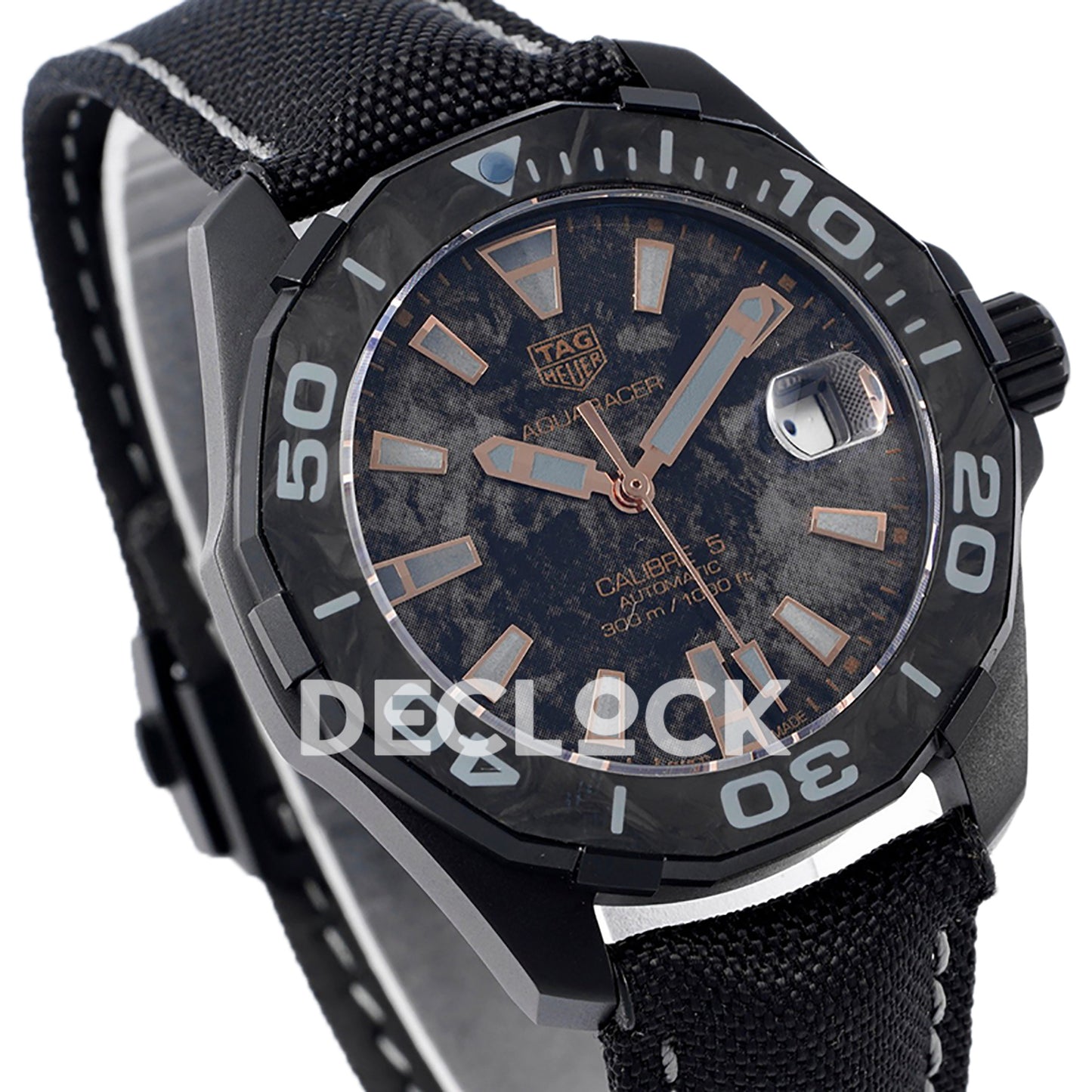 TAG Heuer Aquaracer Calibre 5 Carbon Rose Gold Accents 41mm SW200