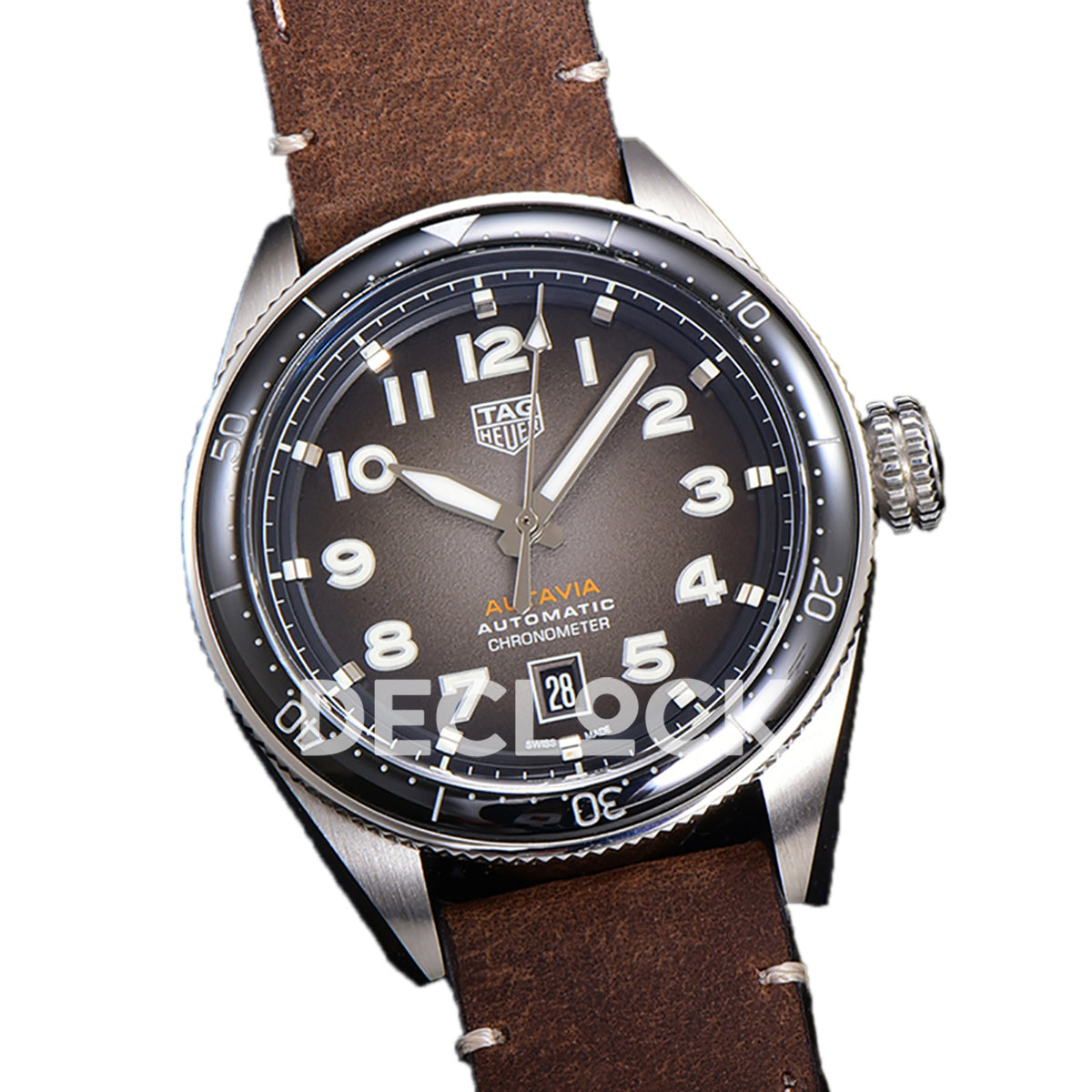 TAG Heuer Autavia Calibre 5 Black Dial 42mm Leather SW200