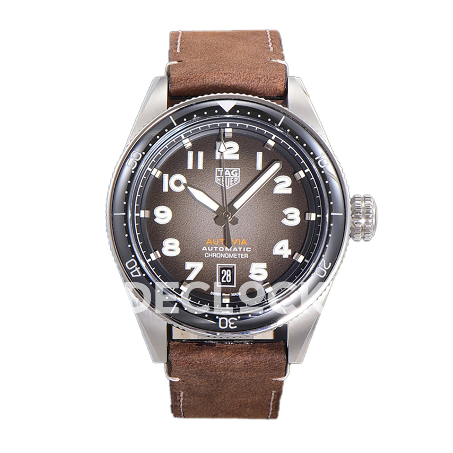 TAG Heuer Autavia Calibre 5 Black Dial 42mm Leather SW200