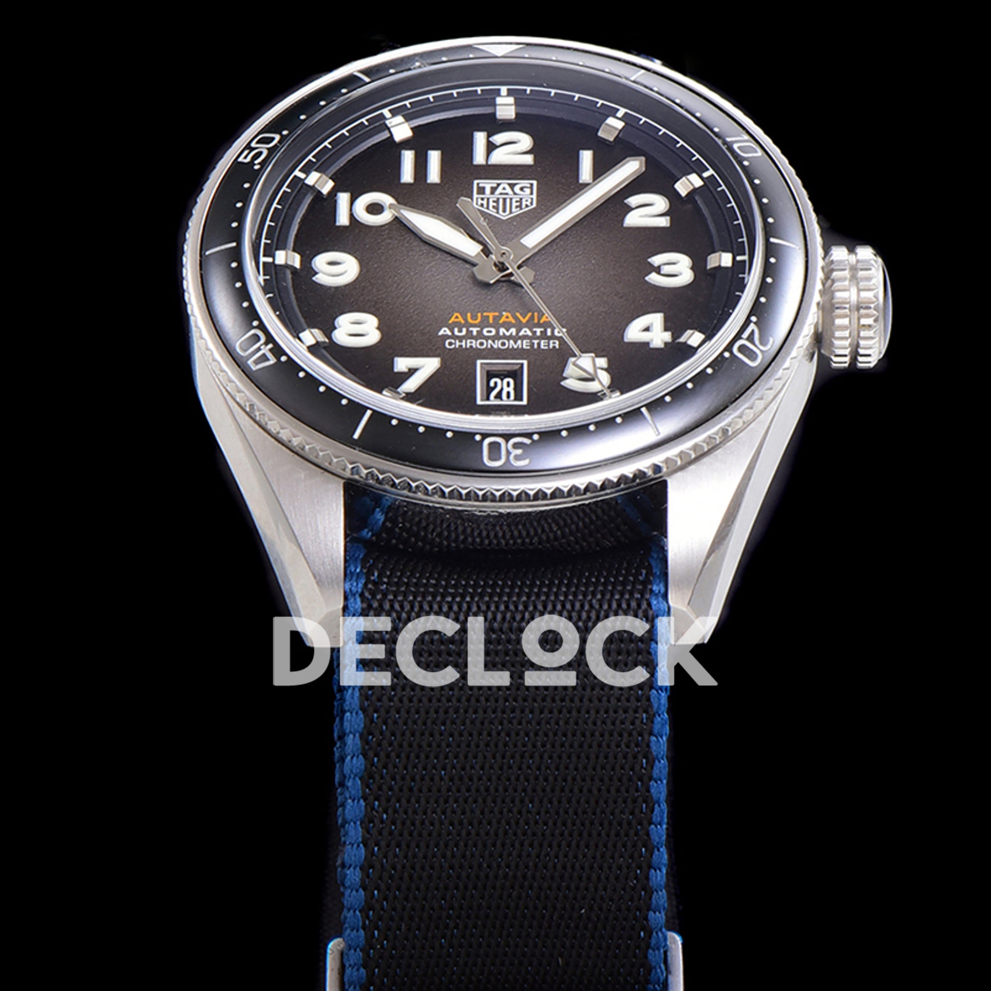 TAG Heuer Autavia Calibre 5 Black Dial 42mm Nylon SW200