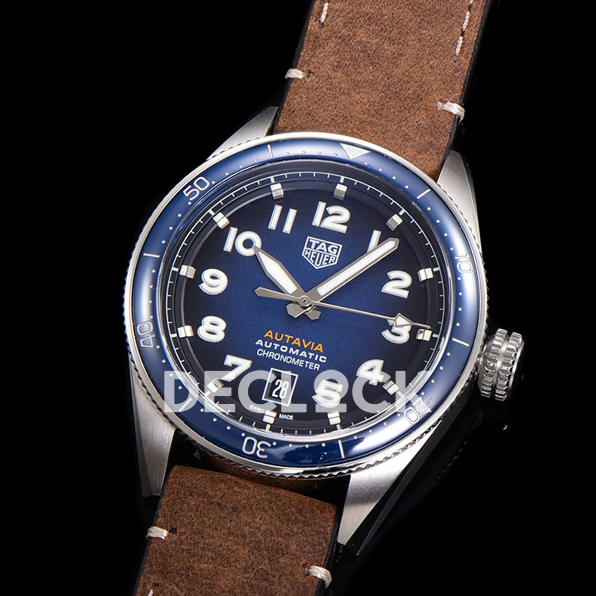 TAG Heuer Autavia Calibre 5 Blue Dial 42mm Leather SW200