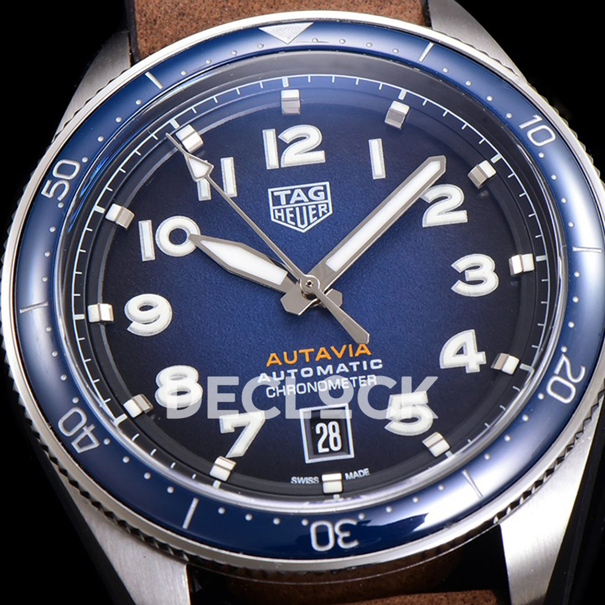 TAG Heuer Autavia Calibre 5 Blue Dial 42mm Leather SW200