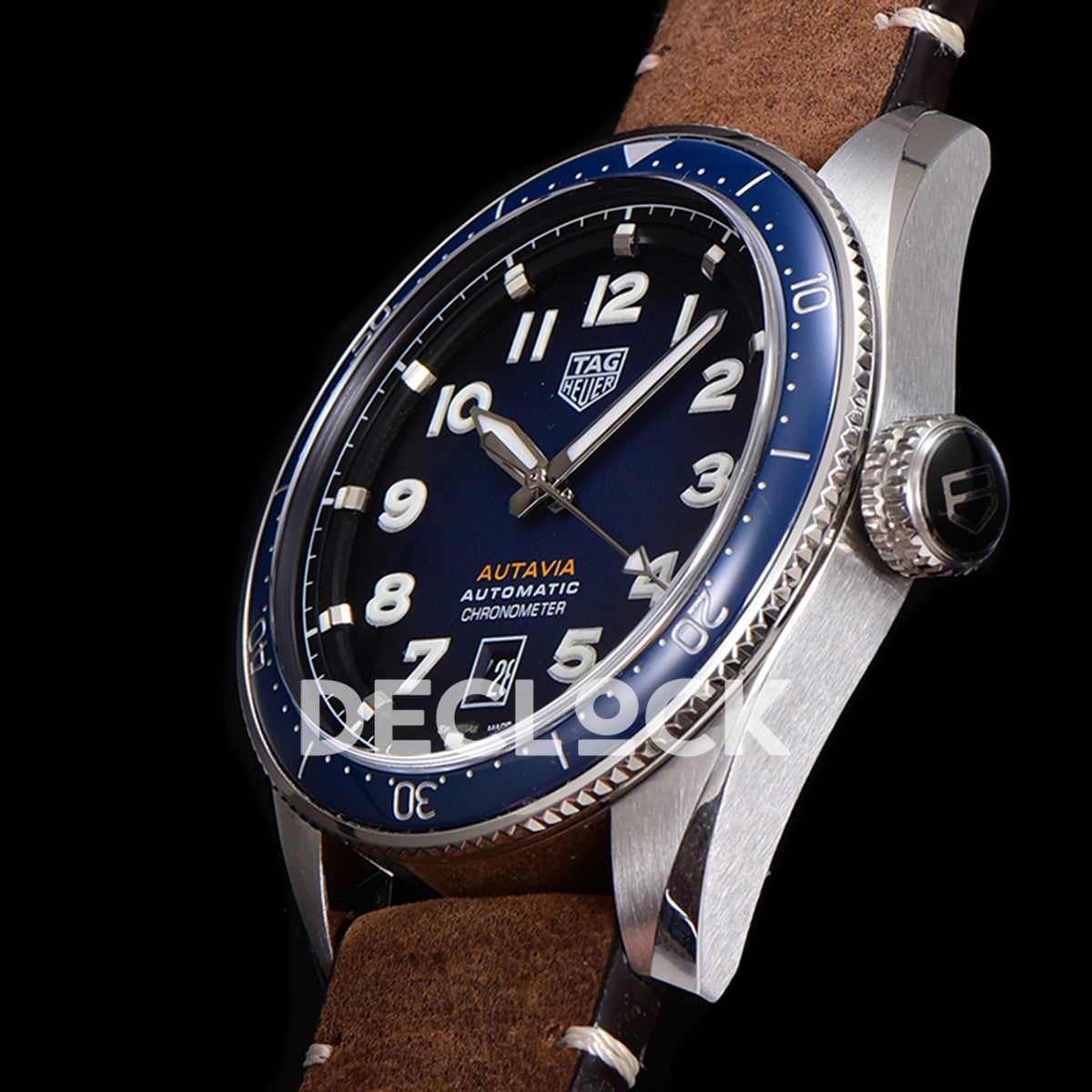 TAG Heuer Autavia Calibre 5 Blue Dial 42mm Leather SW200