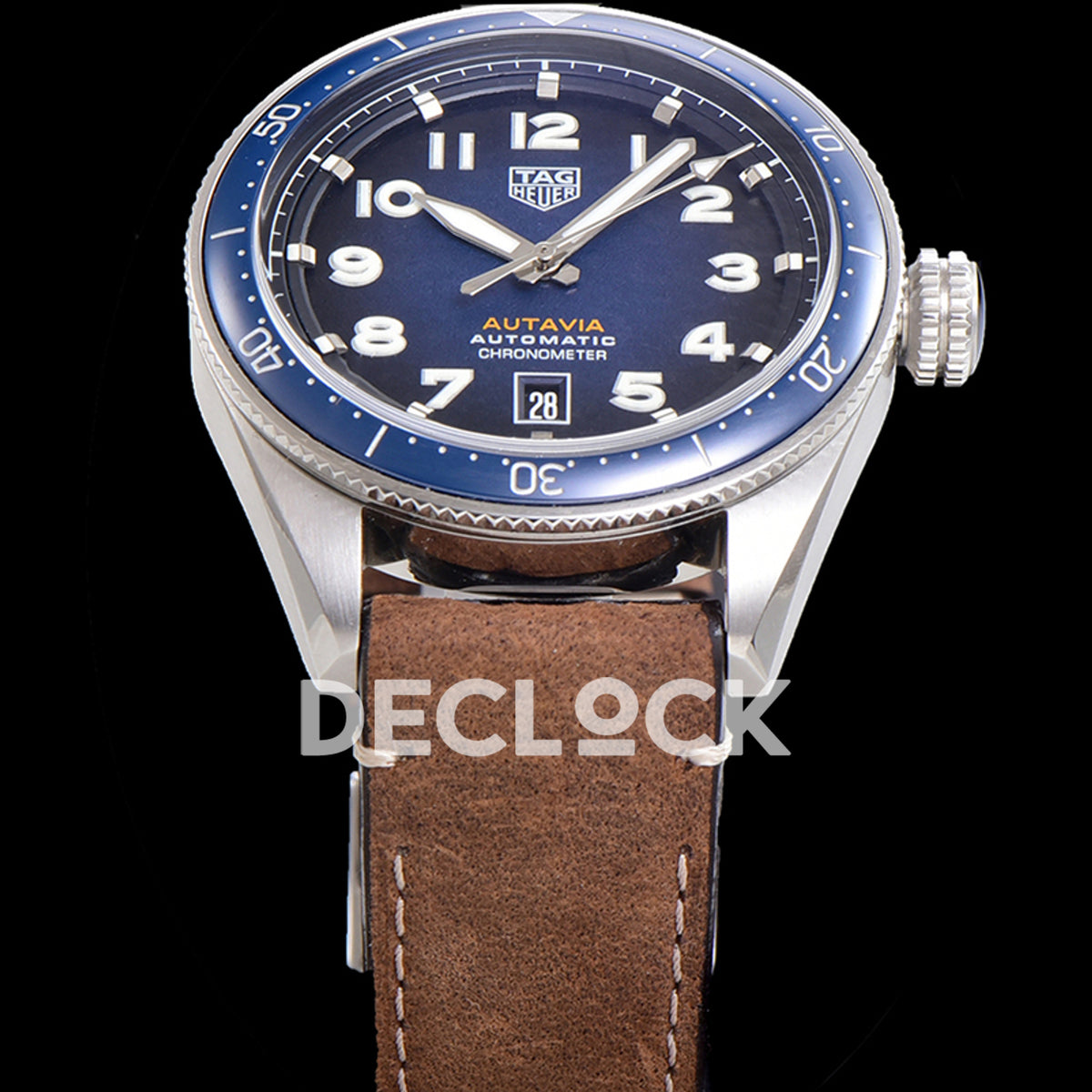 TAG Heuer Autavia Calibre 5 Blue Dial 42mm Leather SW200