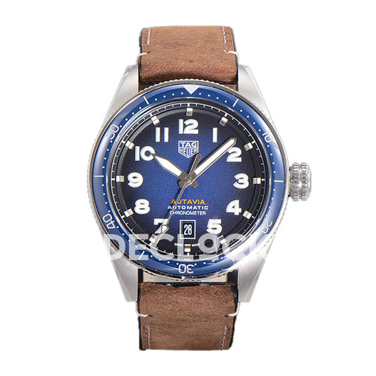 TAG Heuer Autavia Calibre 5 Blue Dial 42mm Leather SW200