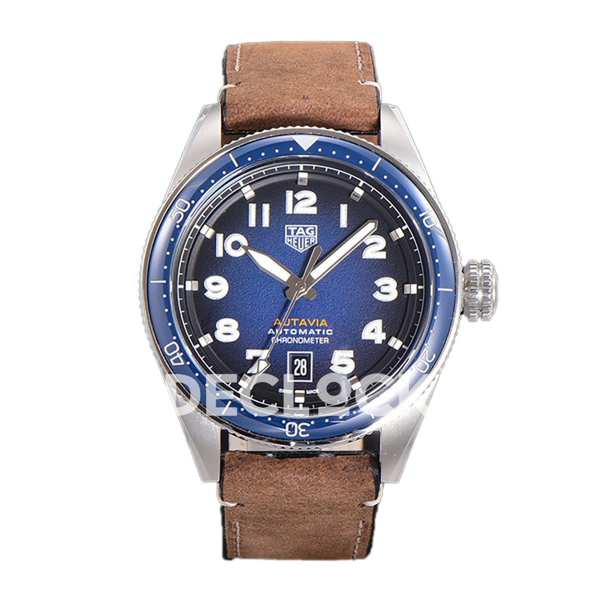 TAG Heuer Autavia Calibre 5 Blue Dial 42mm Leather SW200