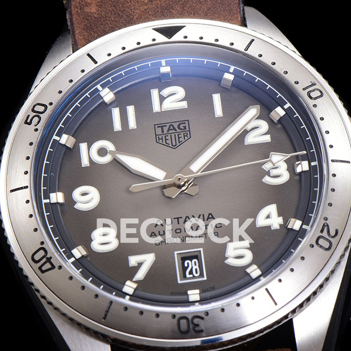 TAG Heuer Autavia Calibre 5 Grey Dial 42mm Leather SW200