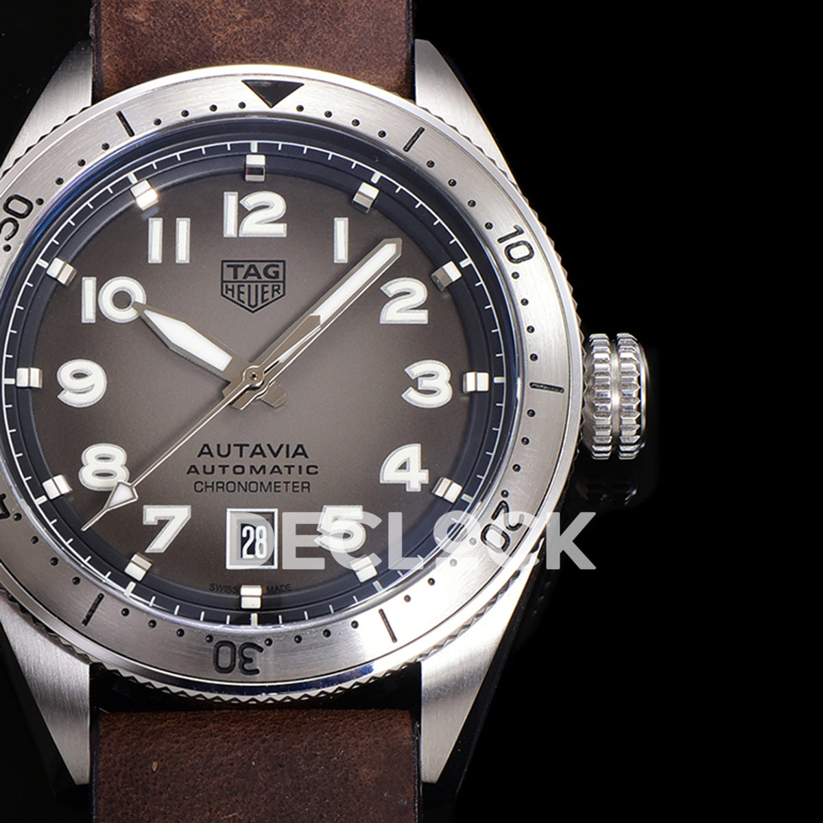 TAG Heuer Autavia Calibre 5 Grey Dial 42mm Leather SW200