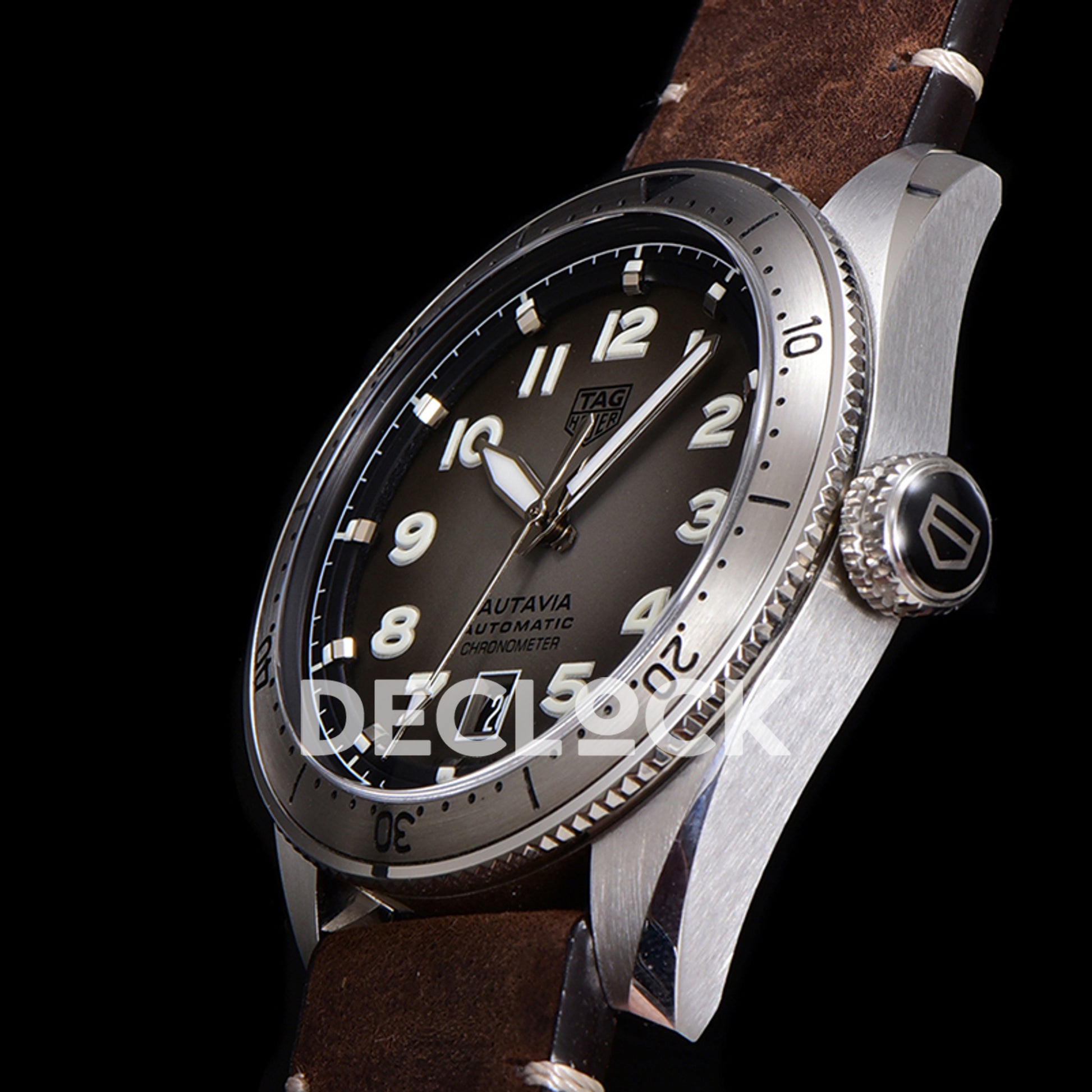 TAG Heuer Autavia Calibre 5 Grey Dial 42mm Leather SW200