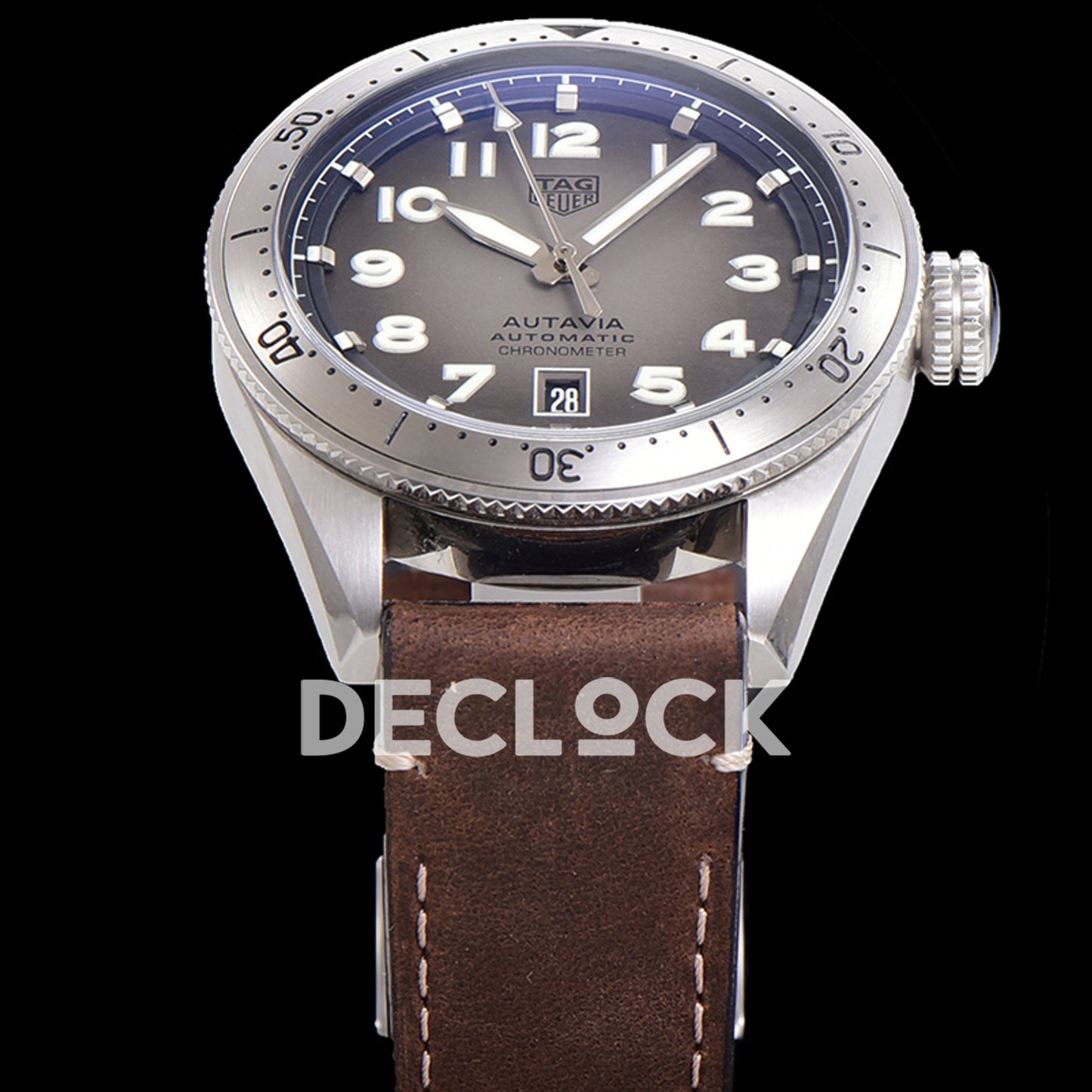 TAG Heuer Autavia Calibre 5 Grey Dial 42mm Leather SW200