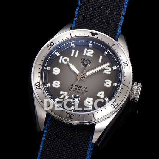 TAG Heuer Autavia Calibre 5 Grey Dial 42mm Nylon SW200