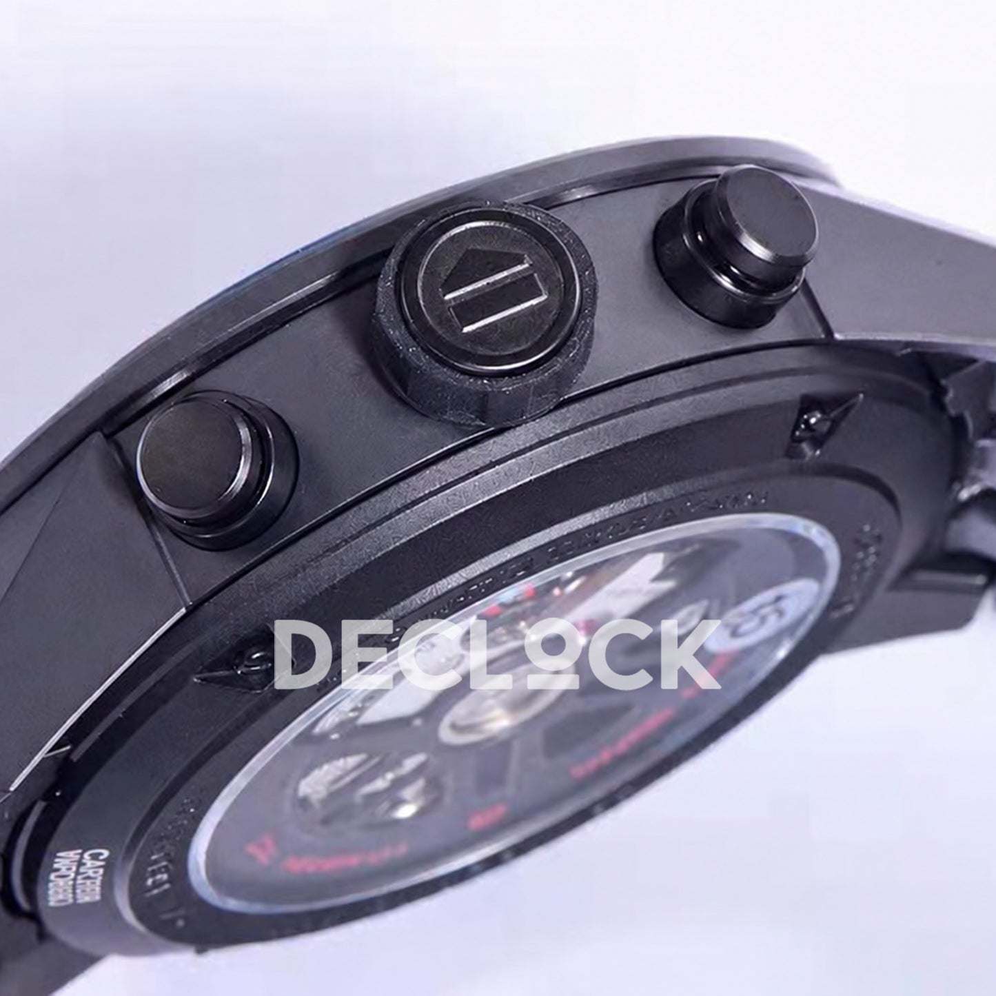 TAG Heuer Carrera Heuer 01 Black Skeleton Red Accents 43mm Asian 1887
